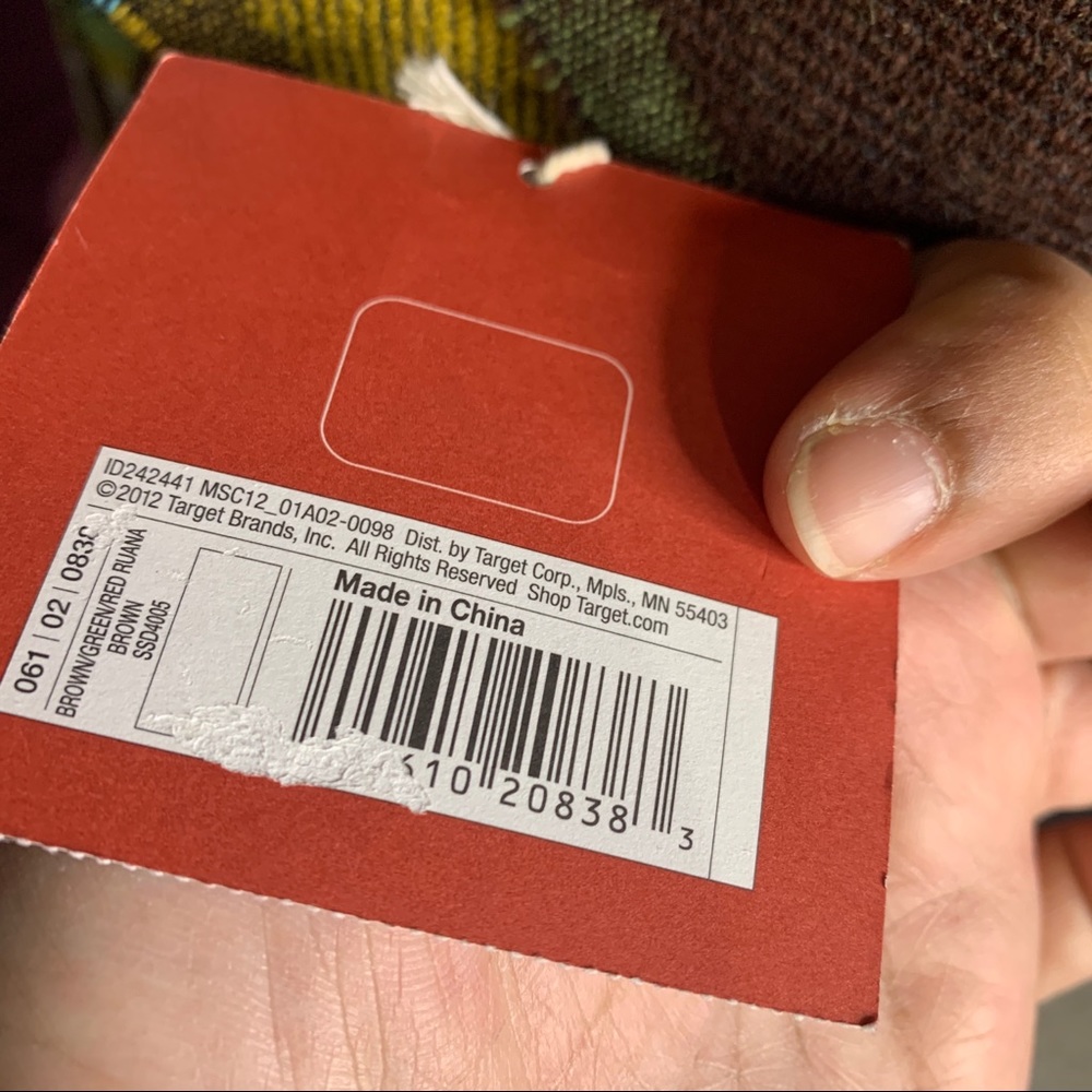 NWT- Mossimo- Red/Brown/Green Ruana - Picture 6 of 7